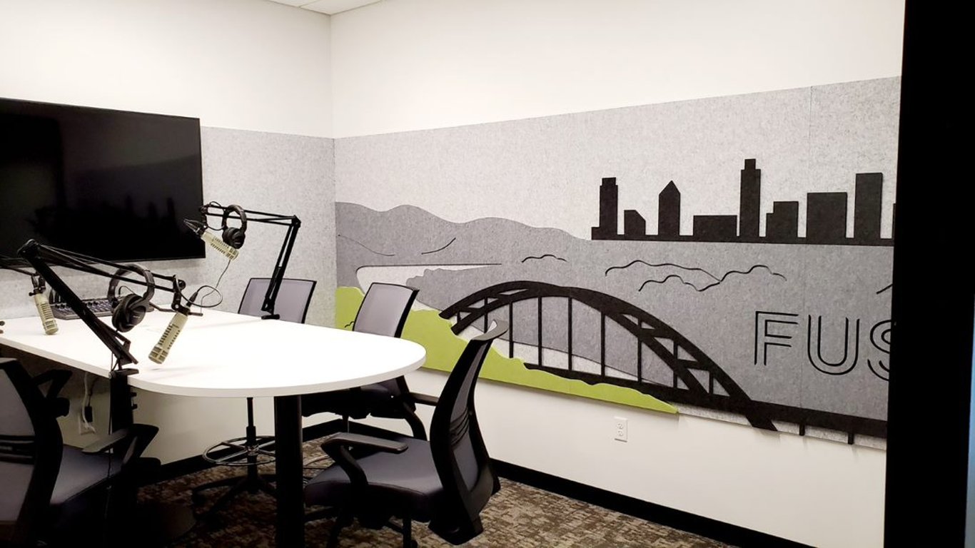 An interior shot of Podcast Room