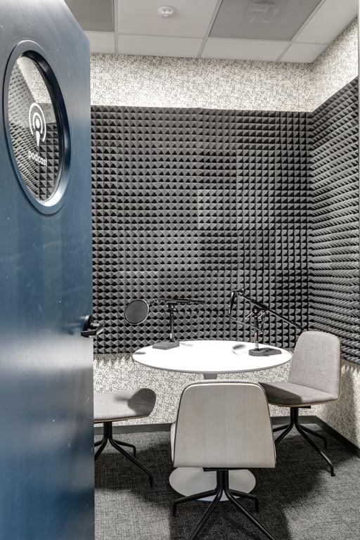An interior shot of Podcast Room