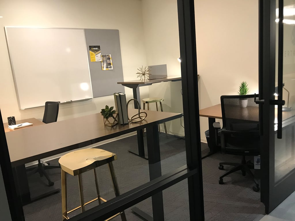 An interior shot of 4-Desk Office Suite