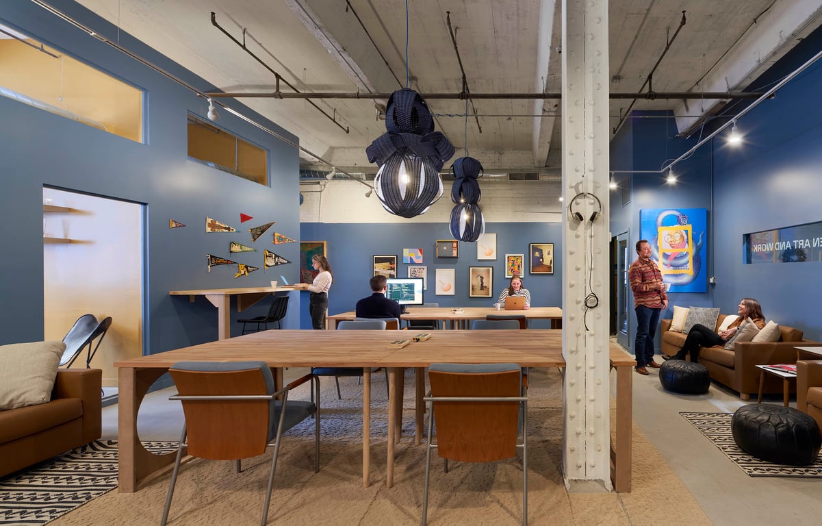An interior shot of Art/Work Coworking