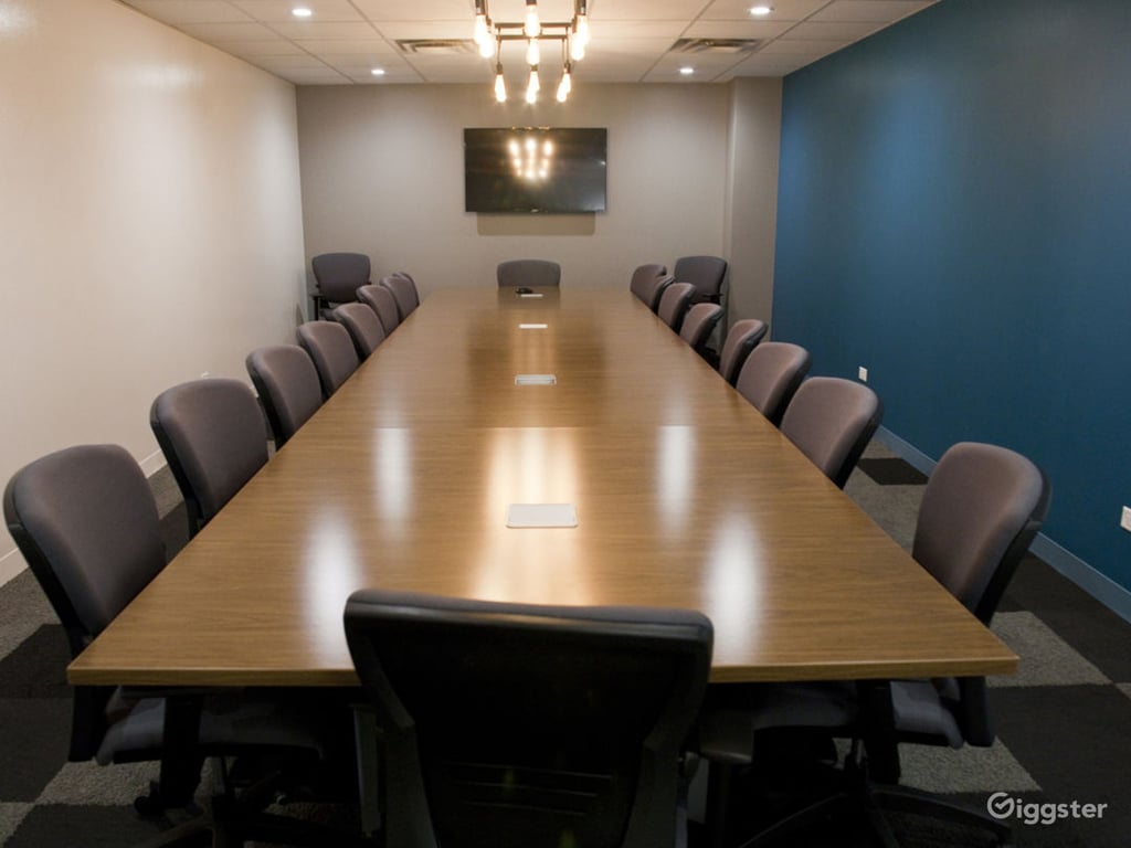 An interior shot of Zoom Room Boardroom