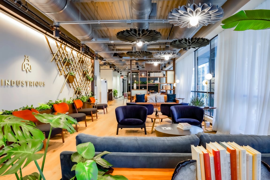 An interior shot of Industrious - 9th and Congress