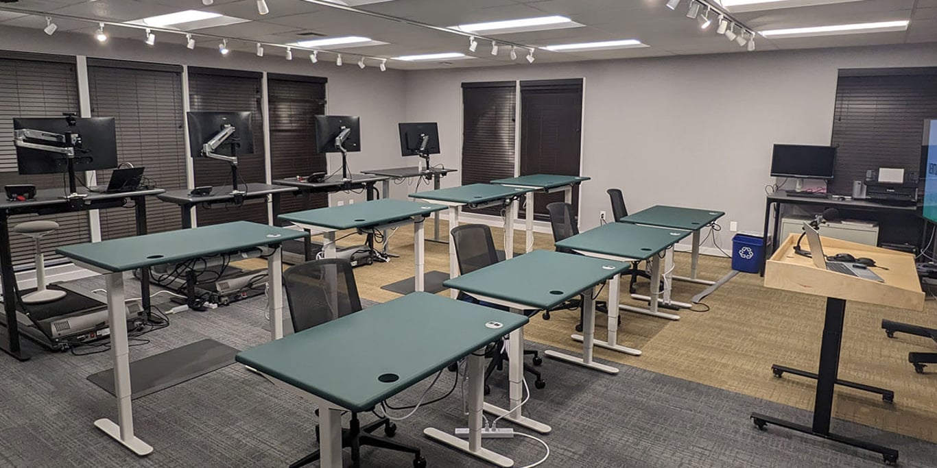 An interior shot of Airbus Training and Classroom