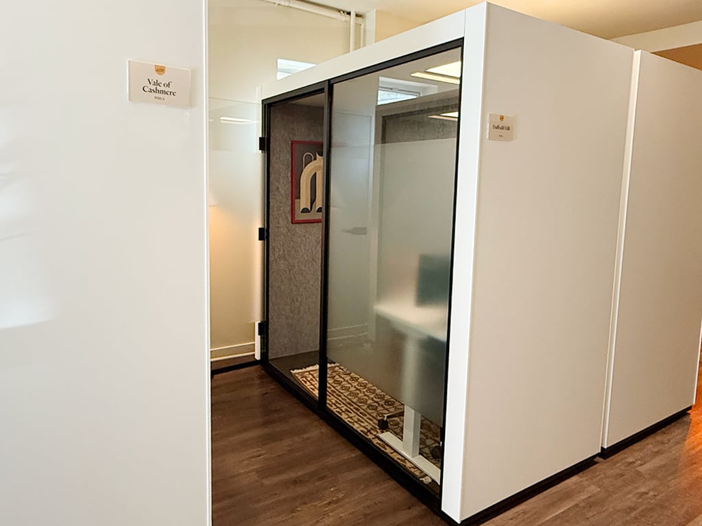An interior shot of ALCOVE Pod 6 - Daffodil Hill