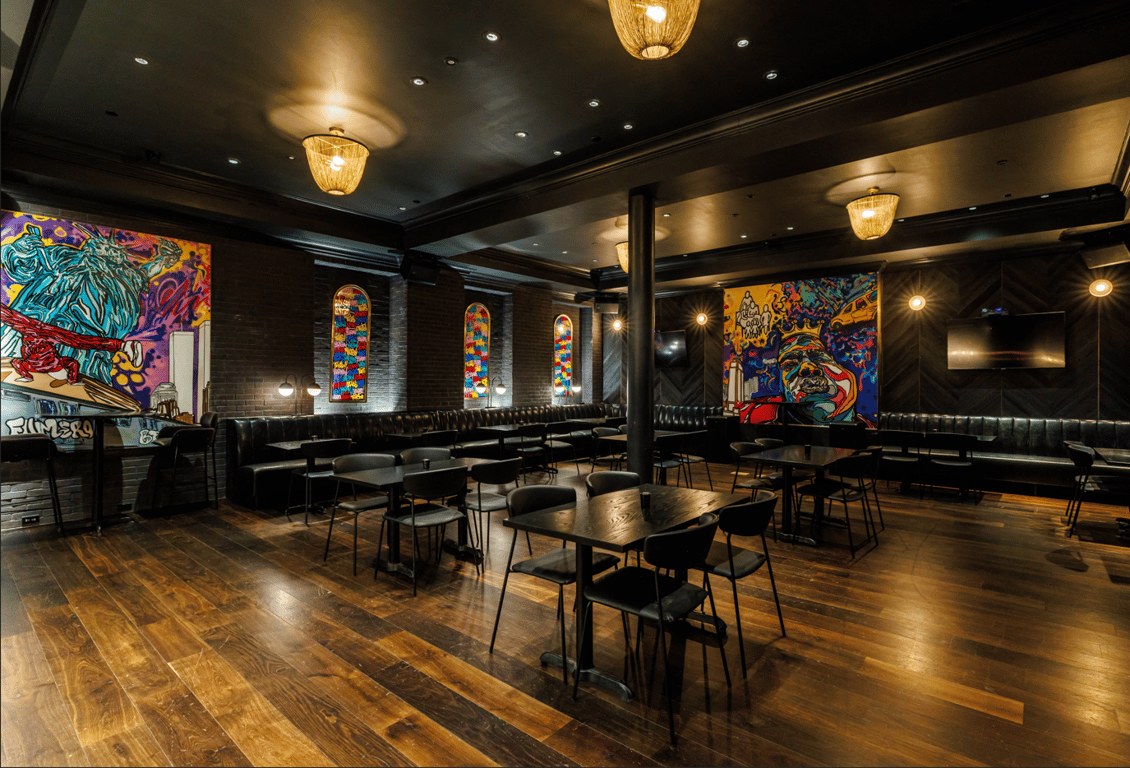 An interior shot of 20-Person Meeting Space + Lunch Package, A/V Basic Package, Professional Sound System, On-Site Attendant (Half Day)