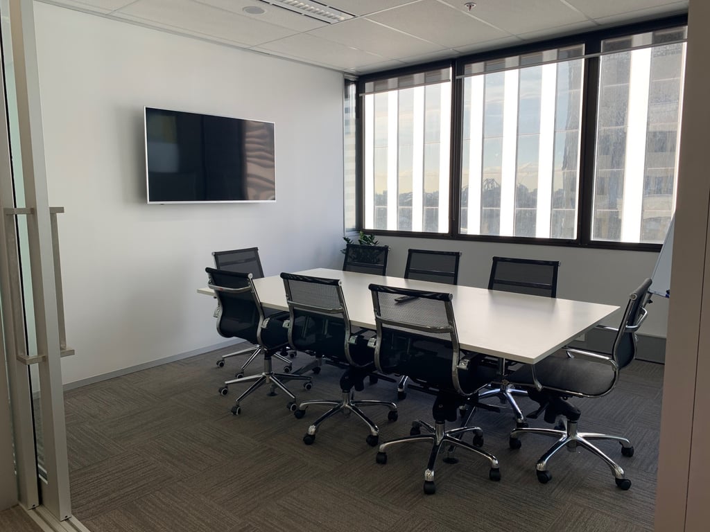 An interior shot of Boardroom 1 - 8 person