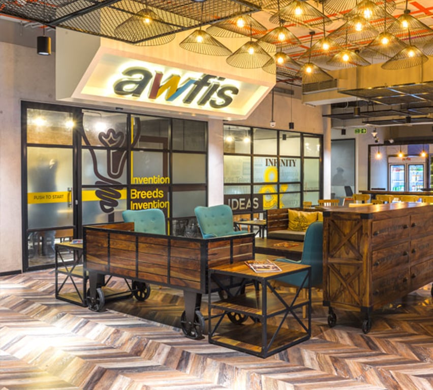 An interior shot of Awfis - Residency Road