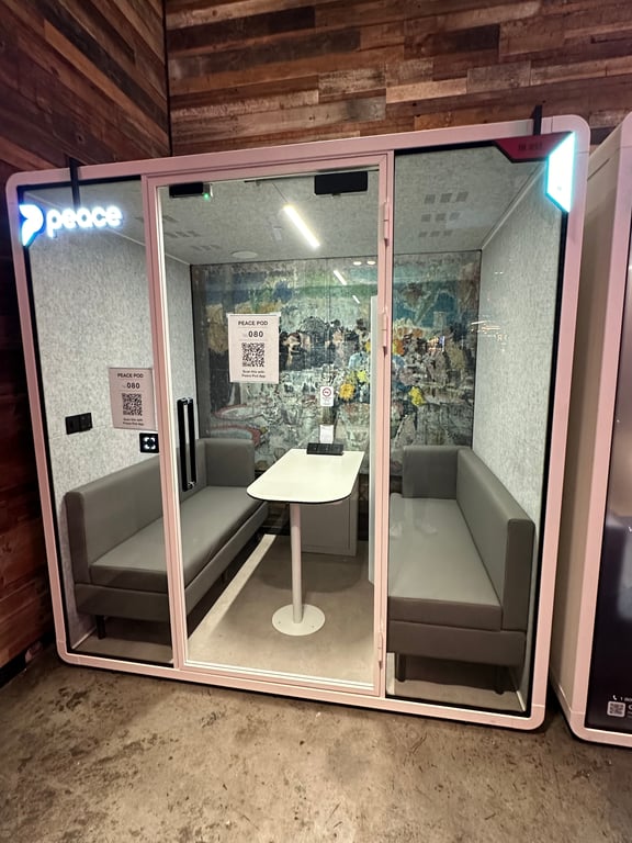 An interior shot of Peace Pod #080