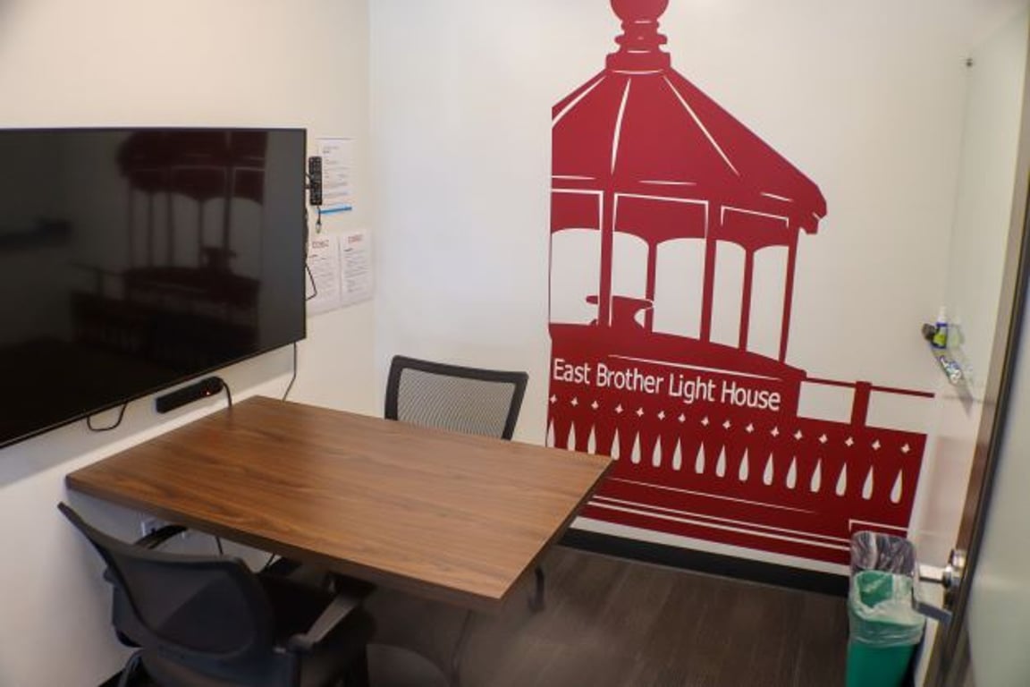 An interior shot of Huddle Room 1