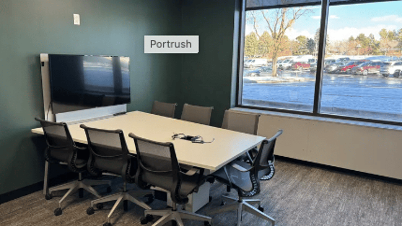 An interior shot of 6 Person Conference Room