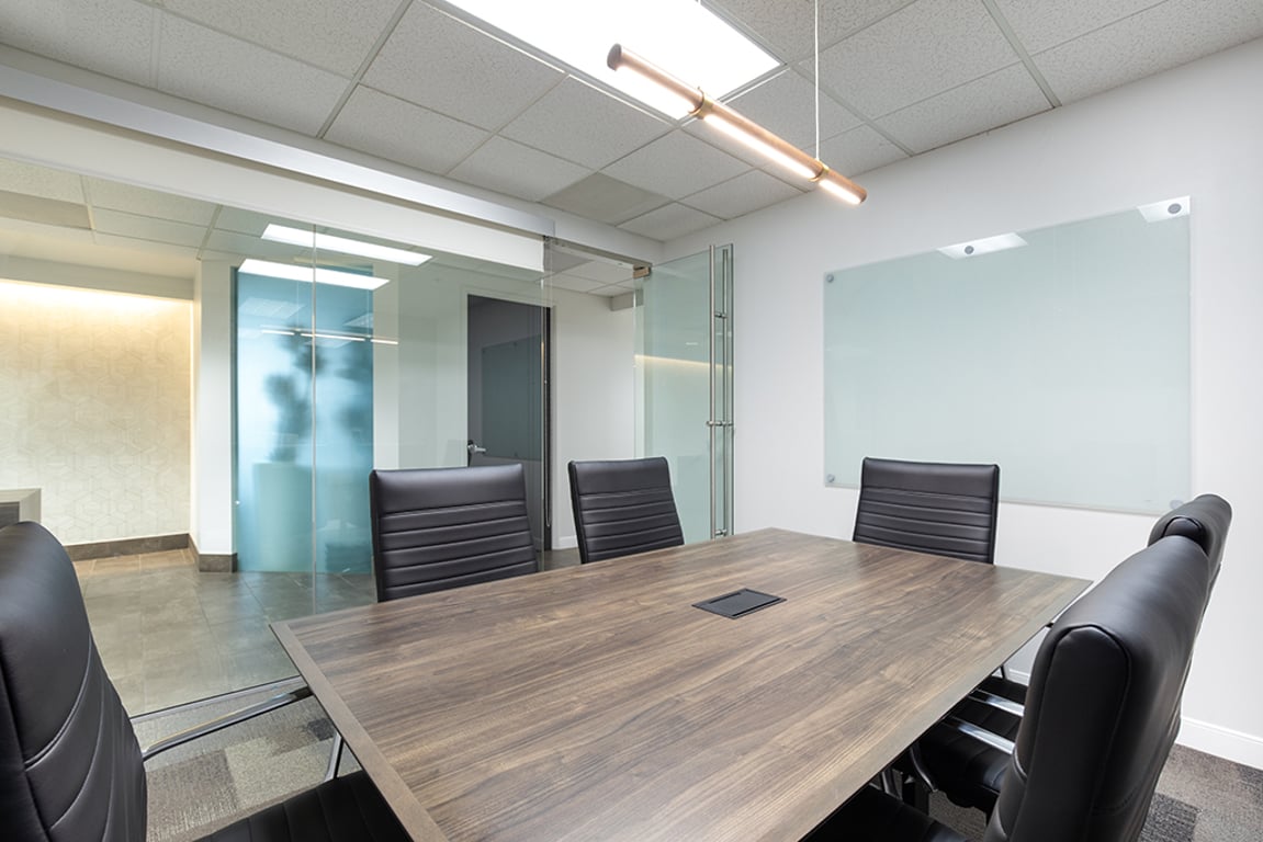 An interior shot of 6 Person Meeting Room