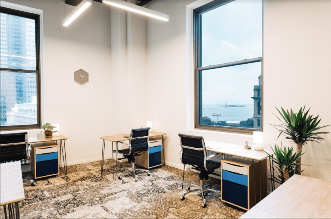 An interior shot of 12 person private office