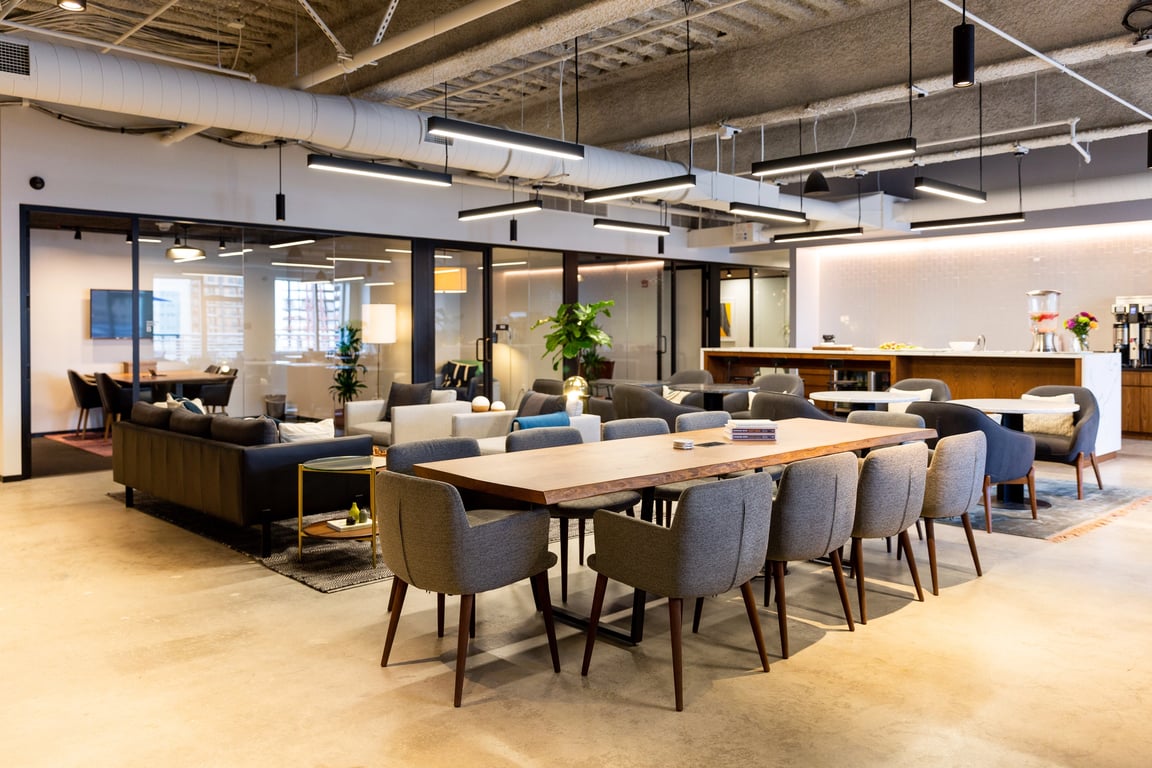 An interior shot of Industrious - Seaport