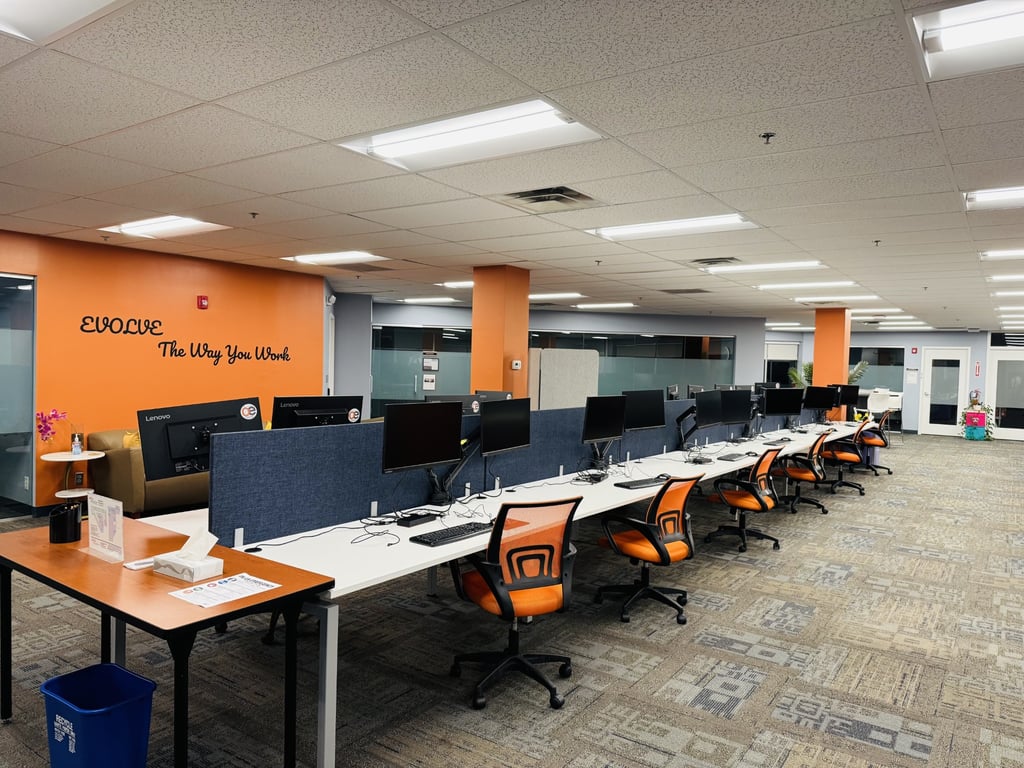 An interior shot of Office Evolution - Burlington