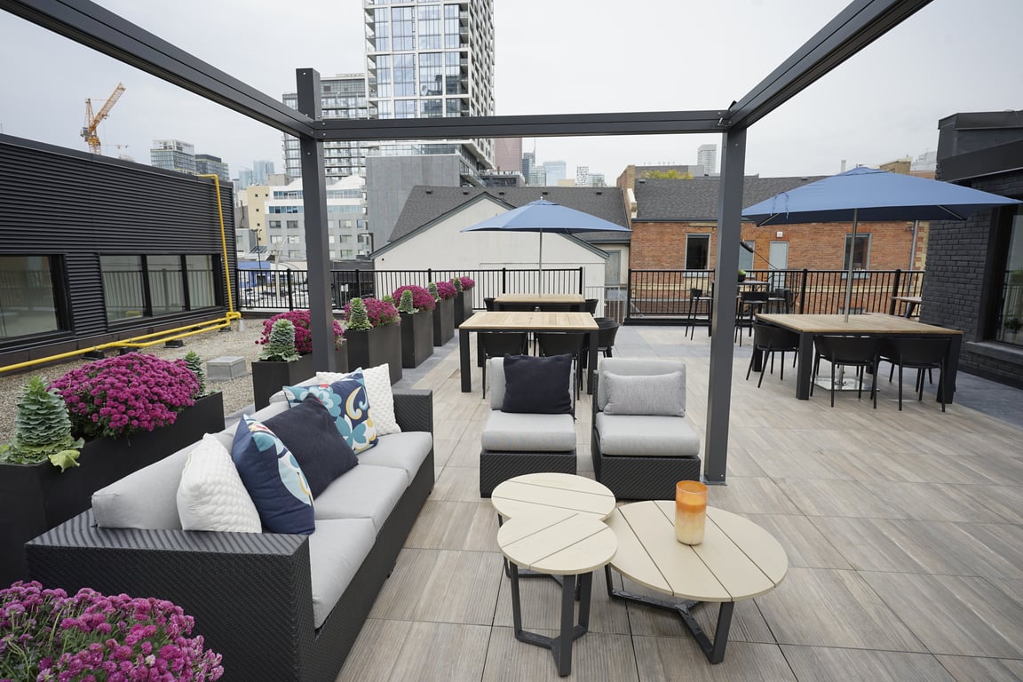 An interior shot of Spotlight Outdoor Event Space