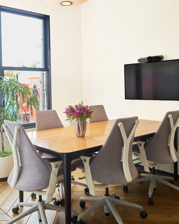 An interior shot of 5-Person Conference Room