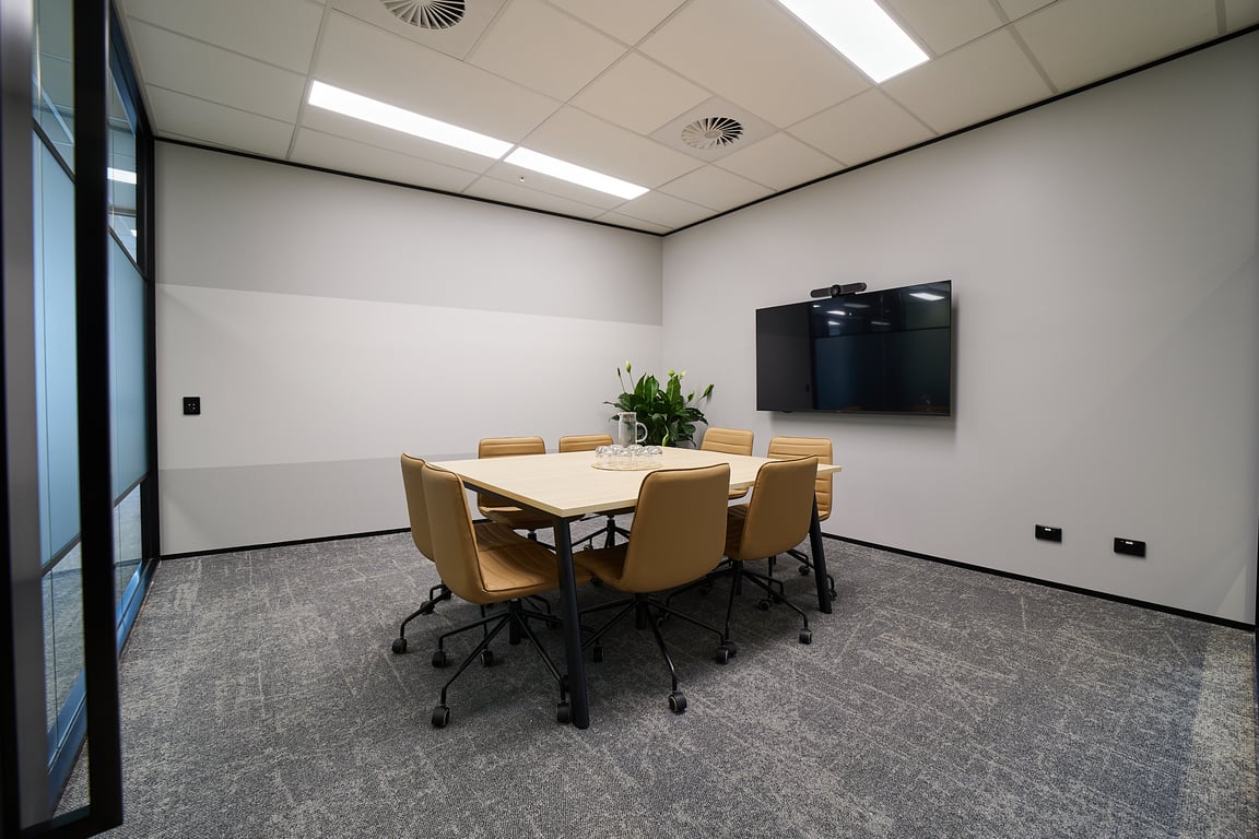 An interior shot of Meeting Room 1 - 8 person