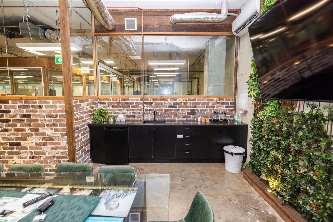 An interior shot of Green Room