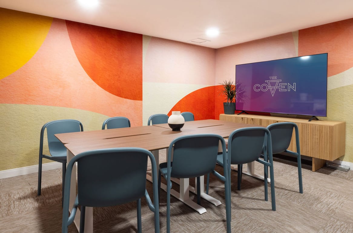An interior shot of Dawn Staley Conference Room