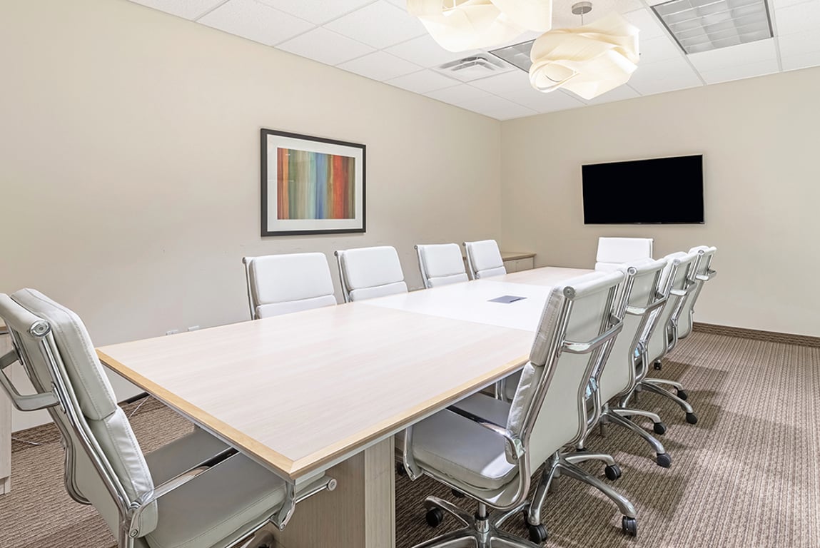 An interior shot of 10 Person Meeting Room