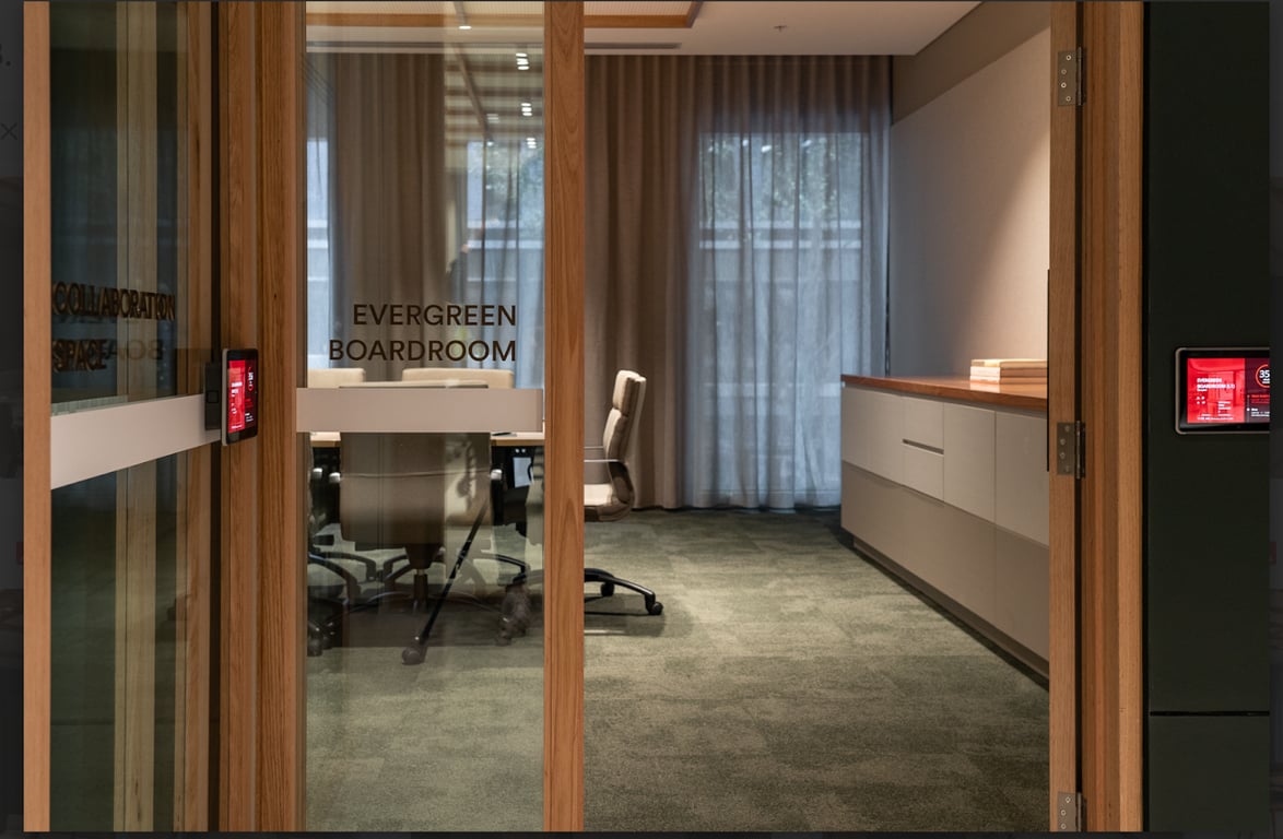 An interior shot of Evergreen Boardroom