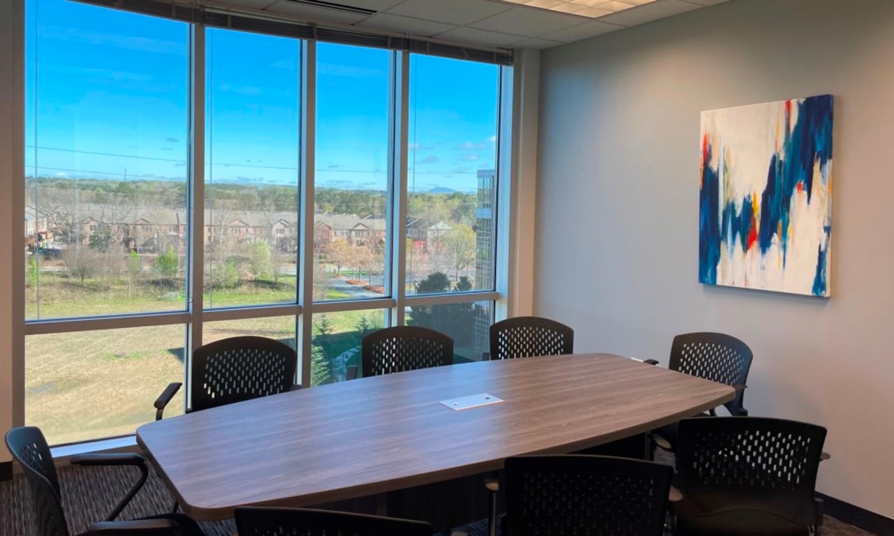 An interior shot of 8 Person Conference Room | Alpharetta
