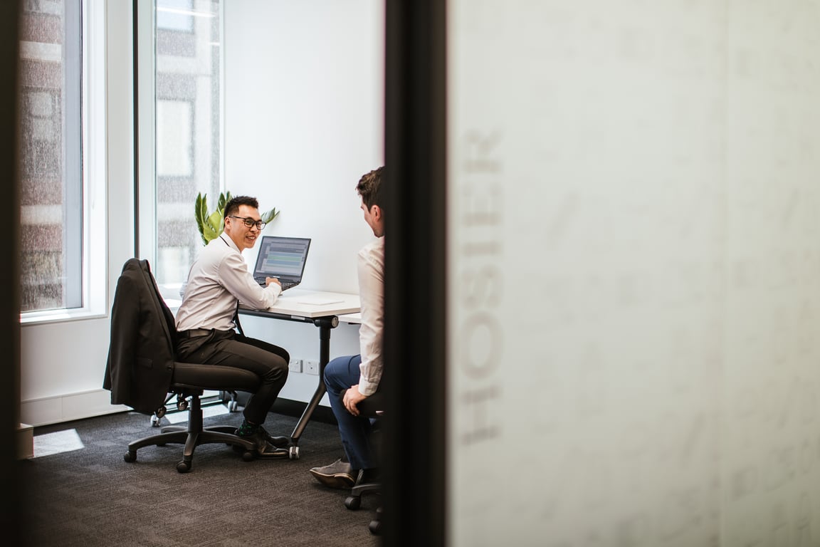 An interior shot of Hosier Office