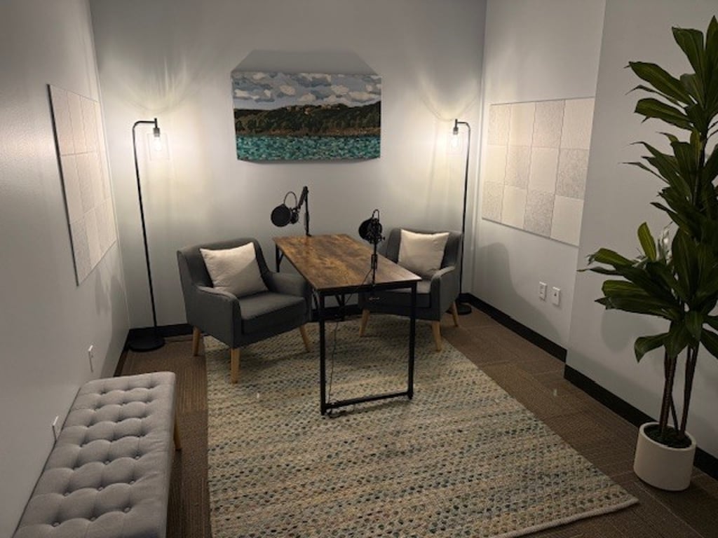 An interior shot of Podcast Room