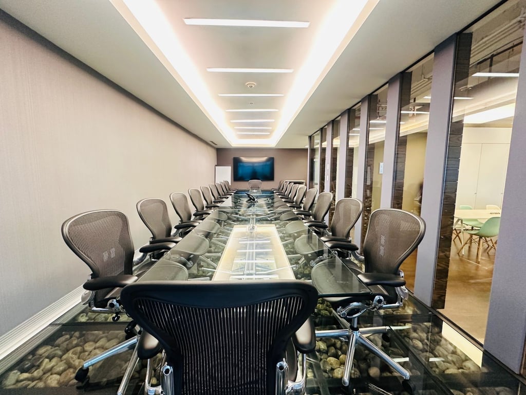 An interior shot of Boardroom