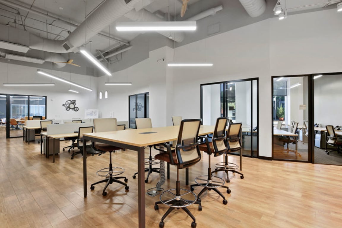 An interior shot of Shared Desk