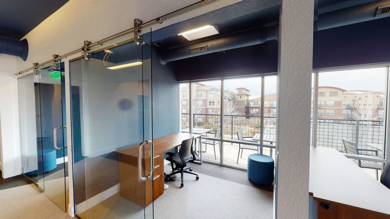 An interior shot of 2 person office