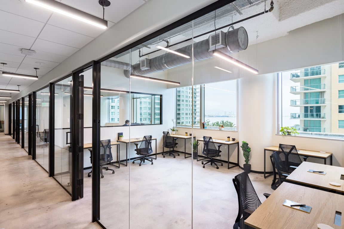 An interior shot of Industrious - Brickell