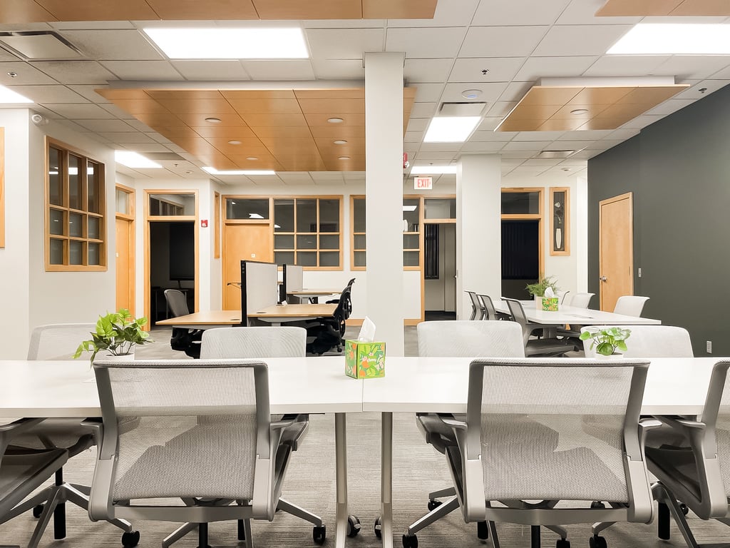 An interior shot of Gravitate Coworking - Windsor Heights