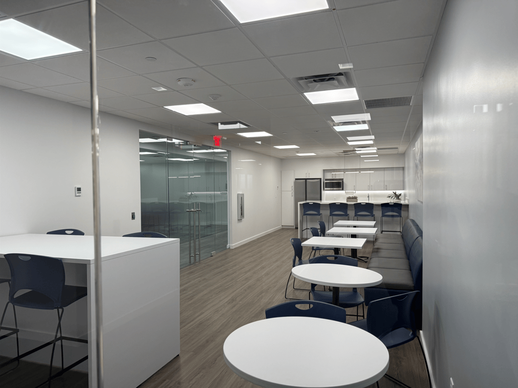 An interior shot of Riverside Business Lounge