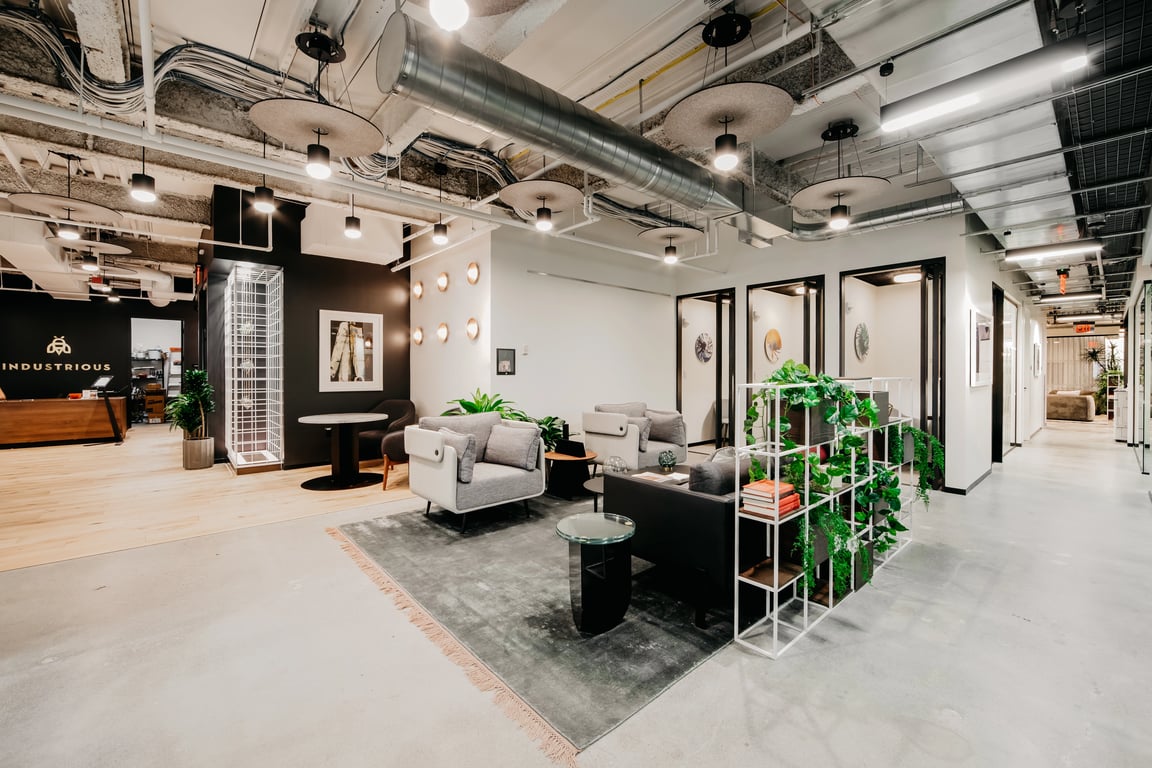 An interior shot of Industrious - Boston Financial District