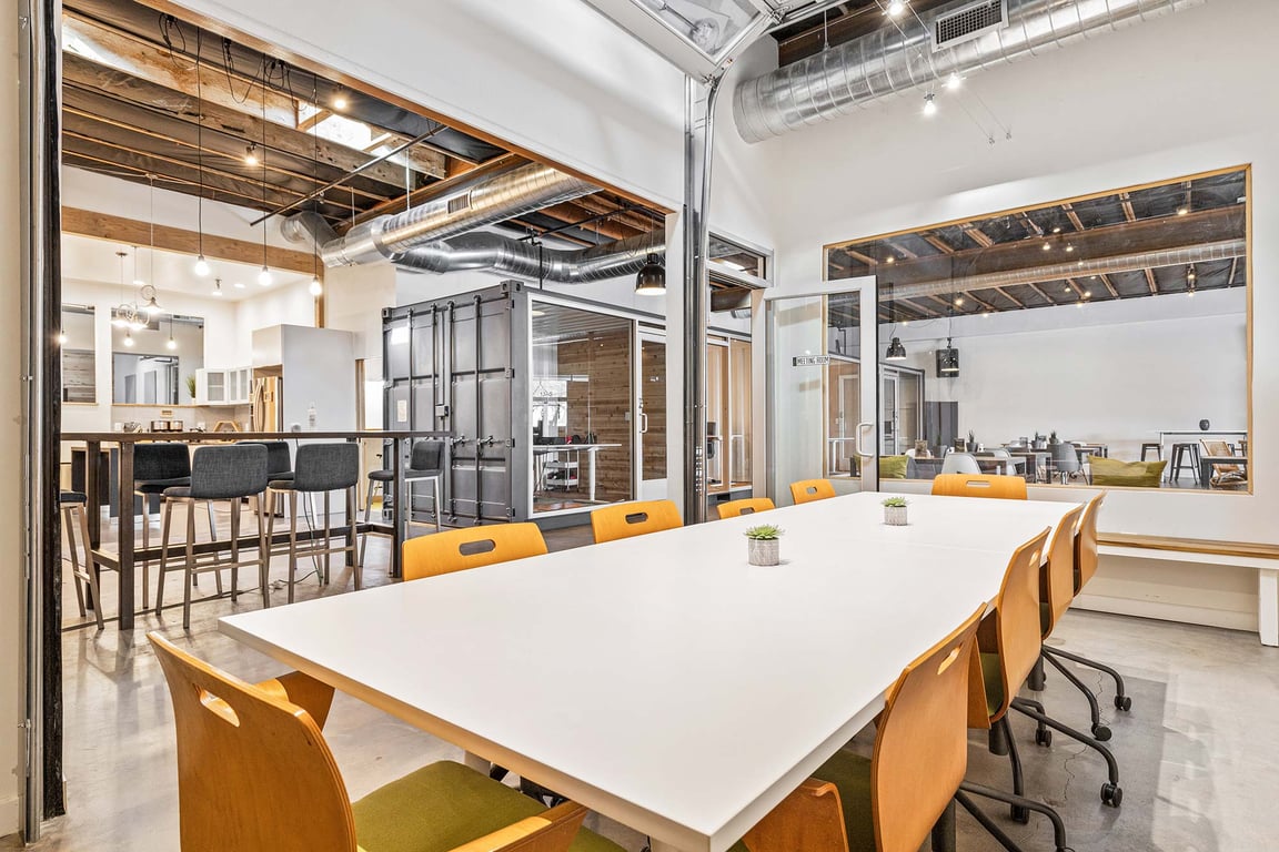 An interior shot of The Meeting Room at THE SANDBOX Paso Robles