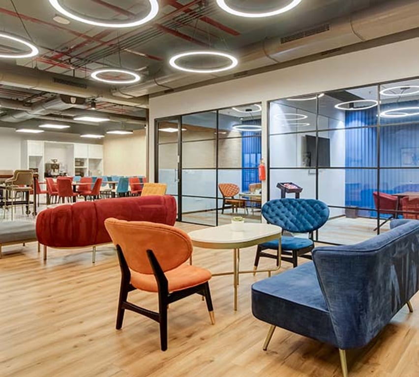 An interior shot of Awfis - Raheja Titanium2