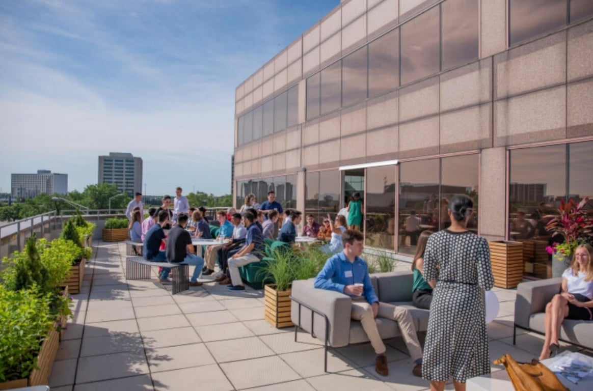 An interior shot of Outdoor Terrace Event Space