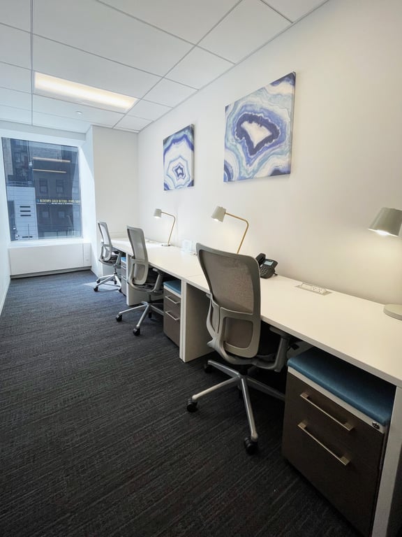 An interior shot of Two Person Day Office