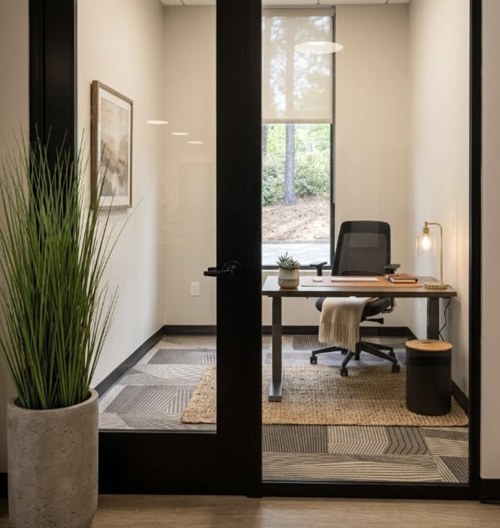 An interior shot of Office 104