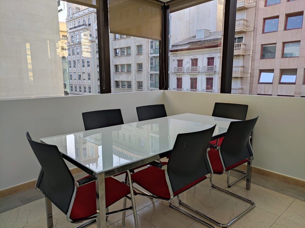 An interior shot of Glass door