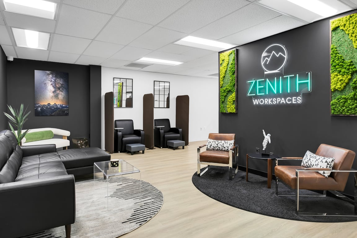 An interior shot of Zenith Workspaces