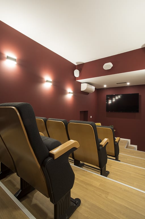 An interior shot of Cinema Room
