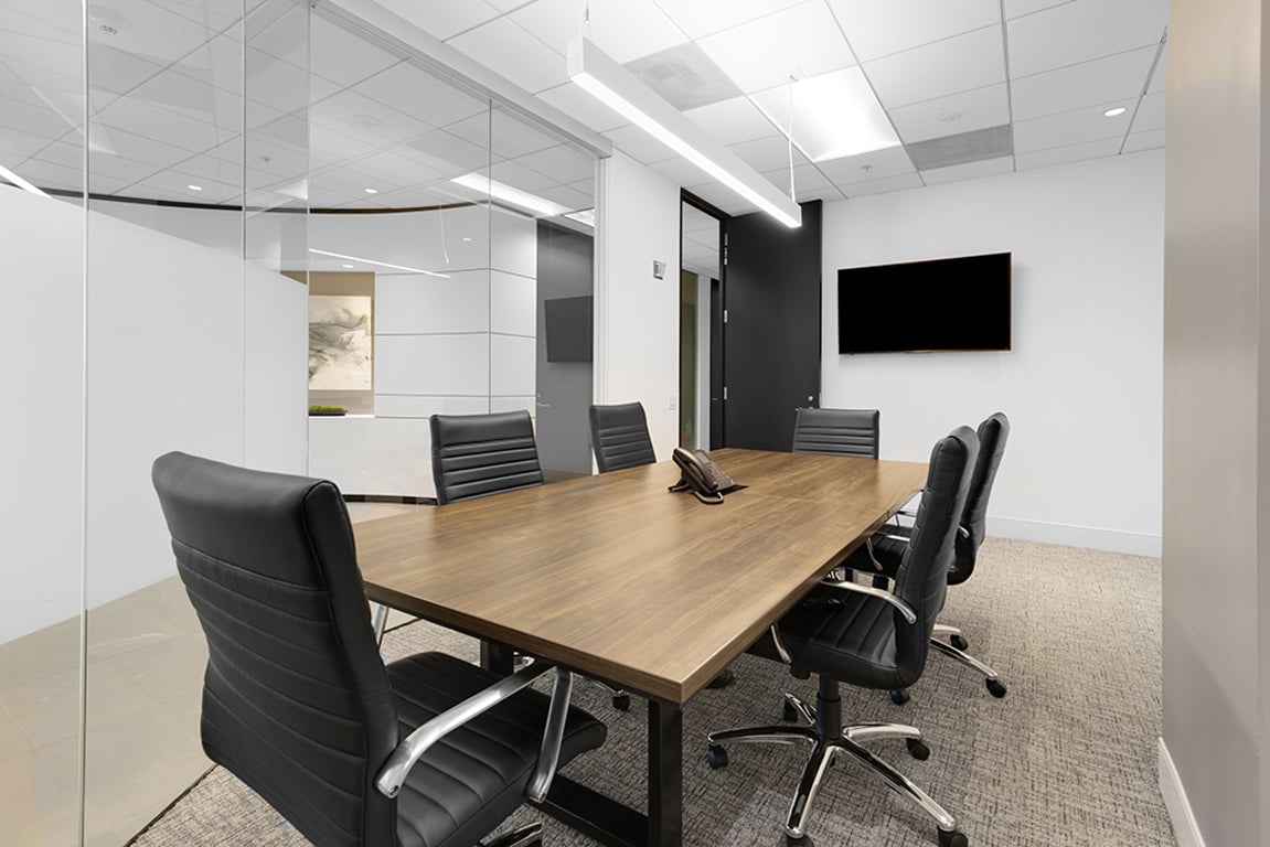 An interior shot of 6 Person Meeting Room Medium