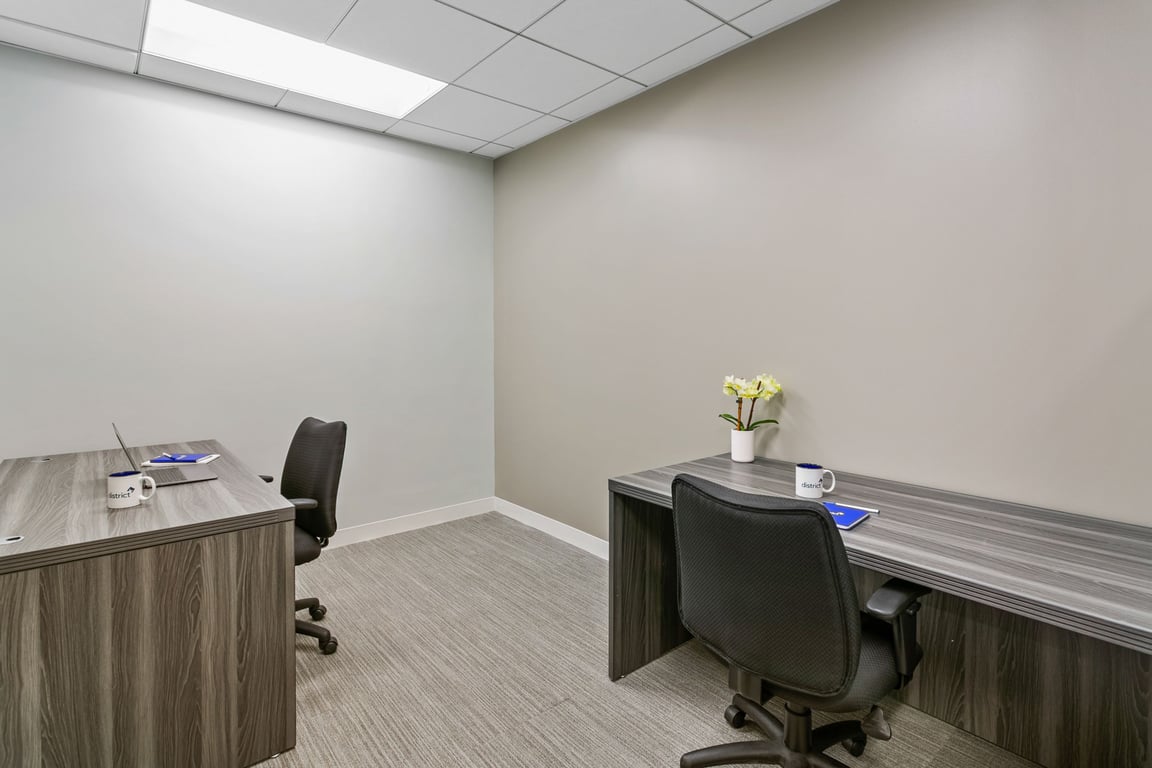 An interior shot of 3 Person Private Interior Office