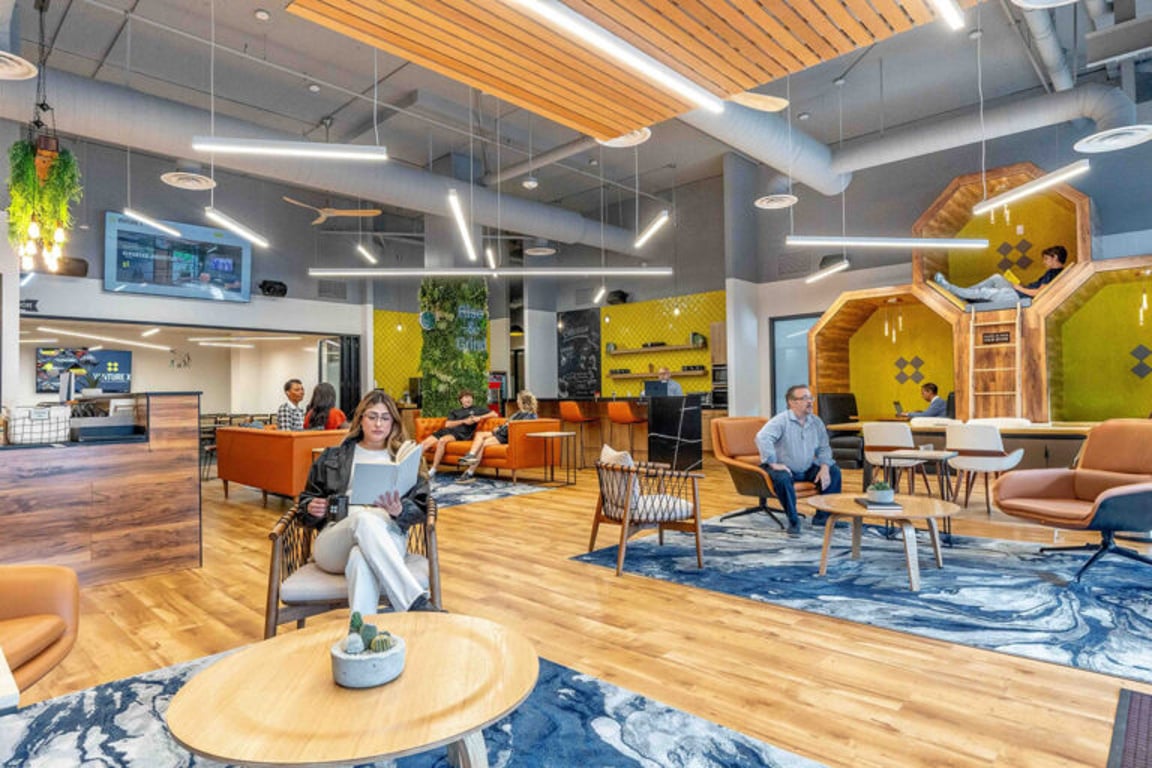 An interior shot of Coworking Day Pass