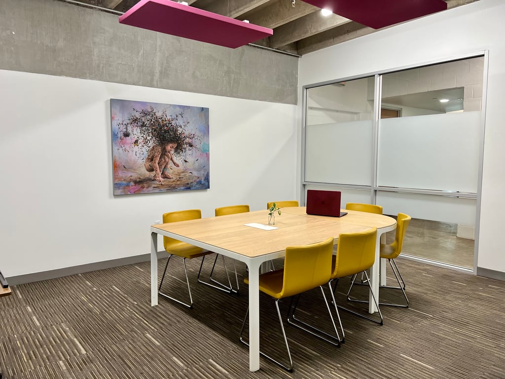An interior shot of 2nd Floor 6 person Conference Room