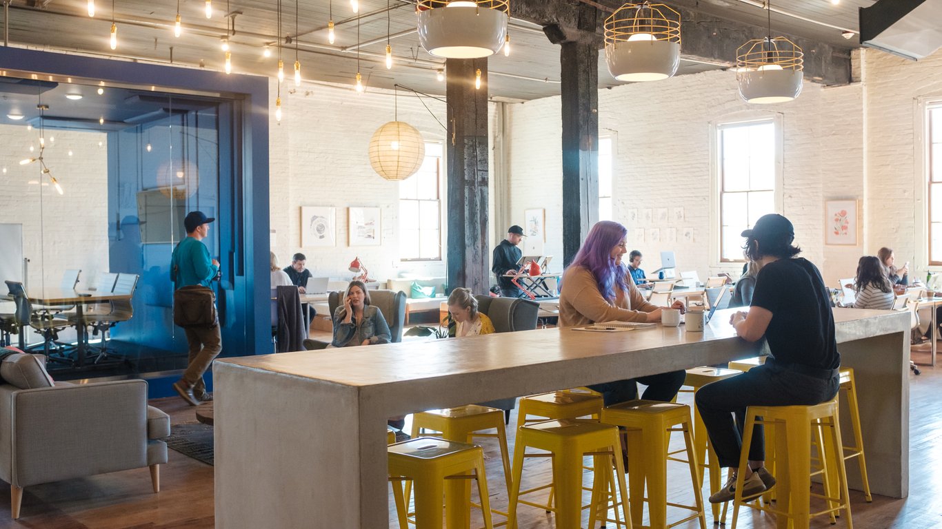 An interior shot of Fellow Coworking Spokane