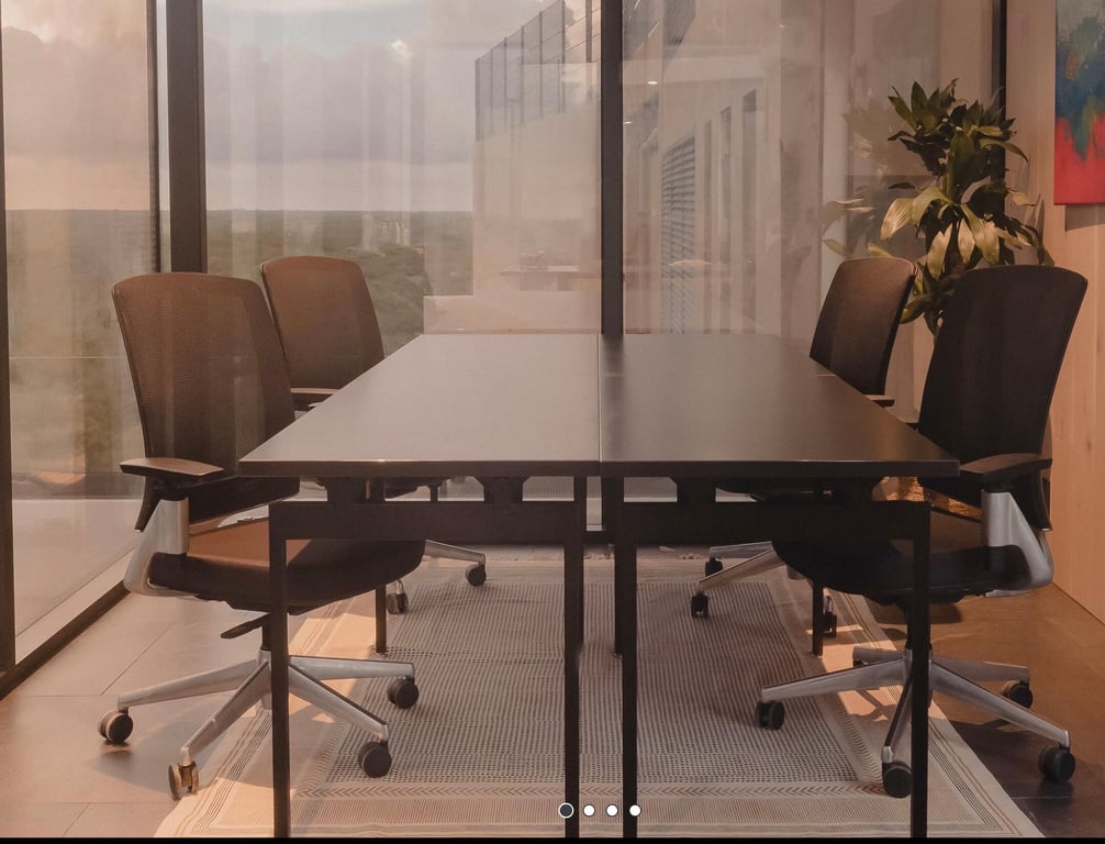 An interior shot of Meeting room with a Panoramic View at REMO Workspaces Canyon Springs