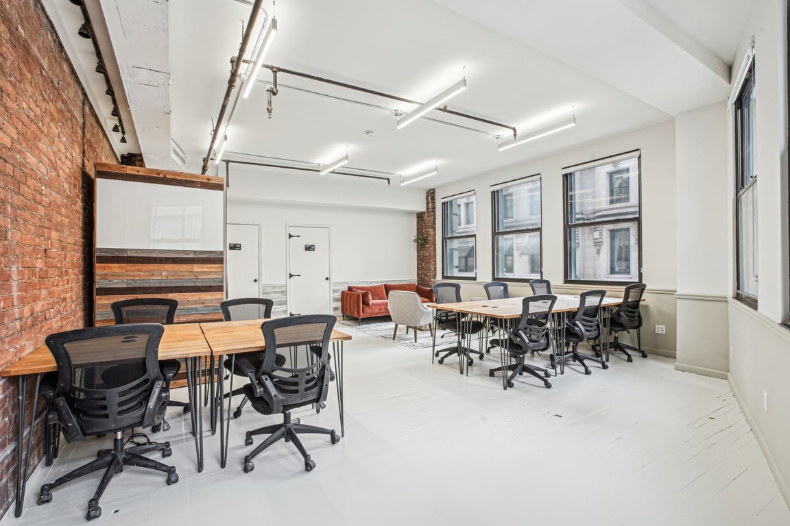 An interior shot of Nomad 301 Conference Room with 2 Breakout Rooms